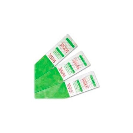 Advantus Advantus Tyvek Wrist Bands, 10" x 3/4", Green, 100 Bands/Pack 75443